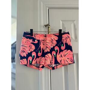 Lilly Pulitzer Navy & Pink Flamingo Print Shorts